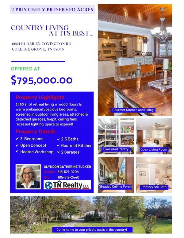 College Grove, TN 37046,6684 Eudailey Covington Rd