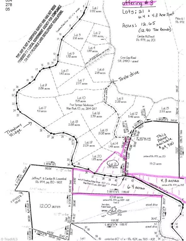 Moravian Falls, NC 28654,0 Cove Gap RD #Offering #3