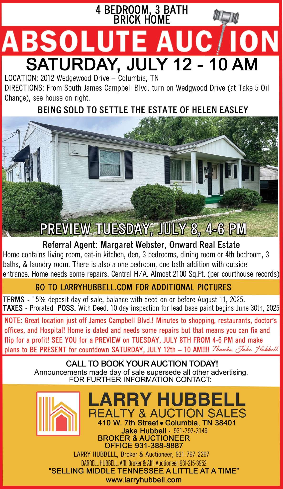 Columbia, TN 38401,2012 Wedgewood Dr
