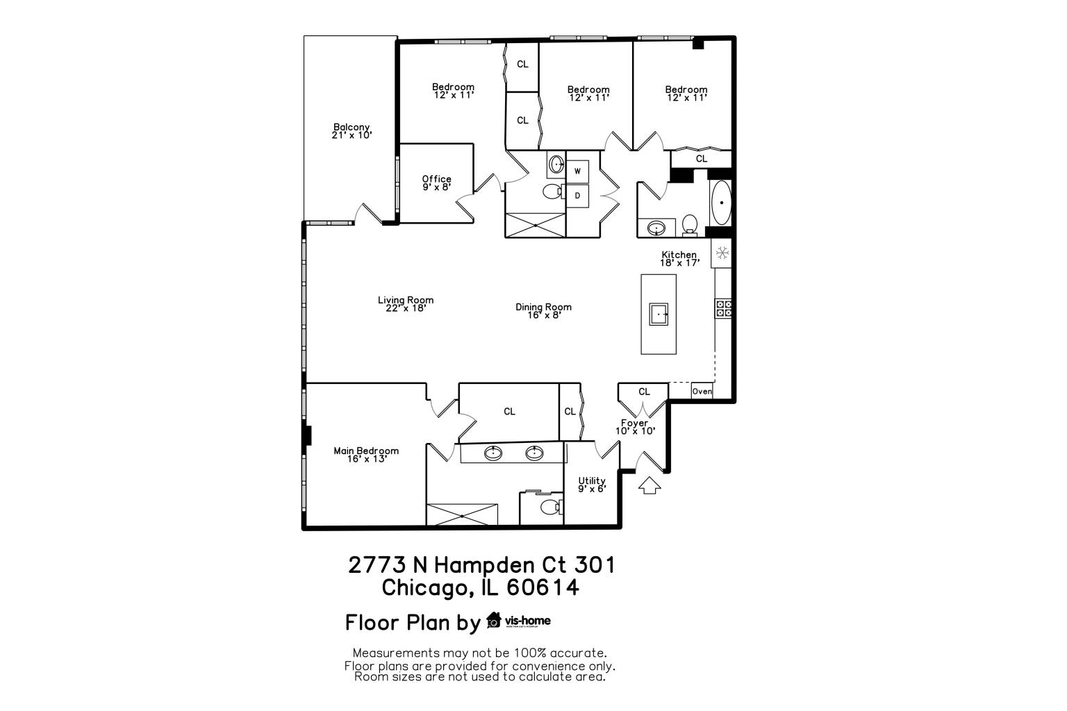 Chicago, IL 60614,2773 N Hampden CT #301