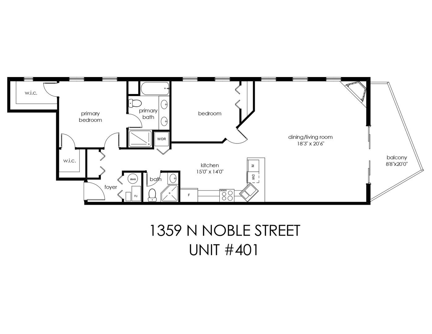 Chicago, IL 60622,1359 N Noble ST #401