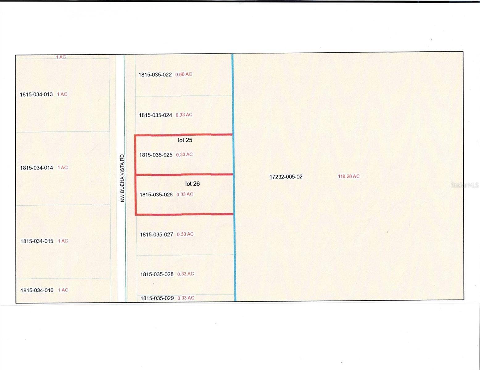 Dunnellon, FL 34431,lot 25,26 NW BUENA VISTA RD