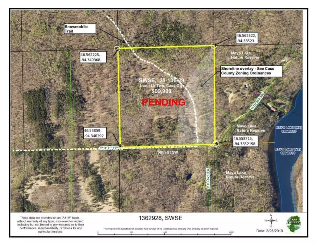 Loon Lake Twp, MN 56472,SWSE - TBD 68th Street SW