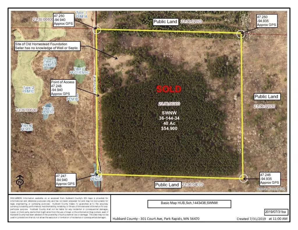 Schoolcraft Twp, MN 56461,SWNW, TBD  205th Avenue