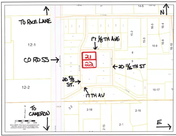 Rice Lake, WI 54868,Lots 21 & 22 XXX 20 5/8 ST