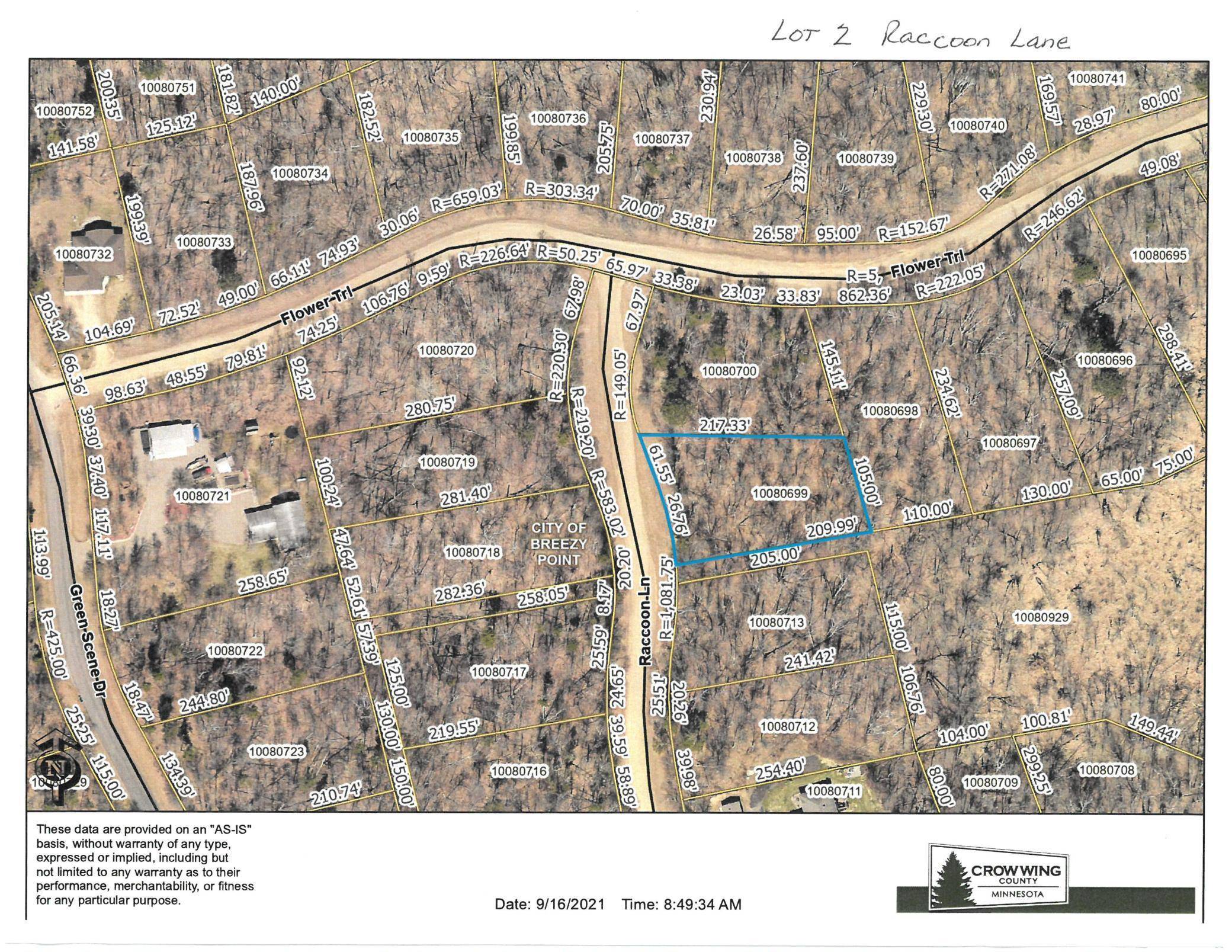 Breezy Point, MN 56472,Lot 2 Raccoon LN