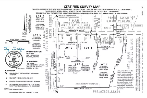 Hammond Twp, WI 54002,xxx (LOT 4) 205 AVE