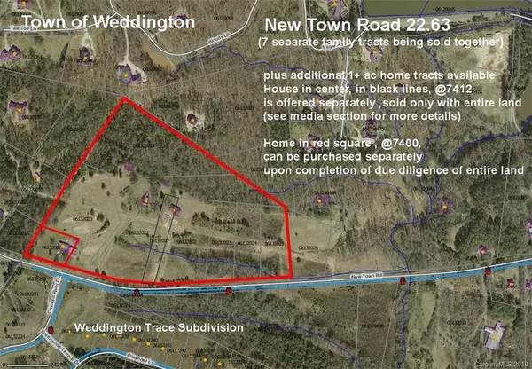 22.63 ac near 7412 New Town RD #7 independent tracts, Weddington, NC 28173