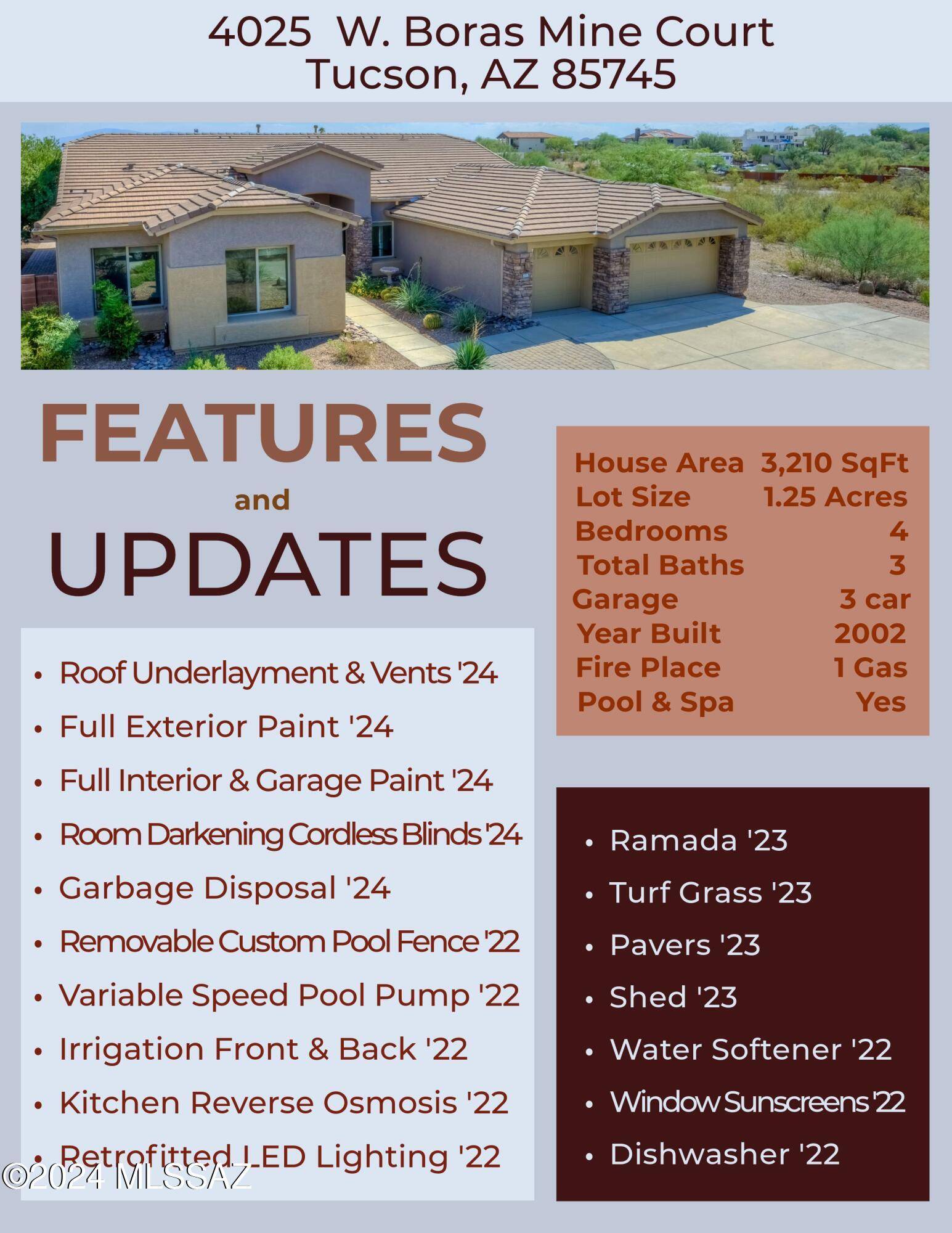 Tucson, AZ 85745,4025 W Boras Mine Court