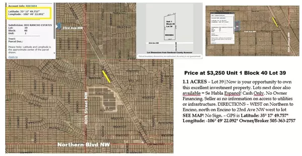 Rio Rancho, NM 87144,Lot 39 23rd AVE NW