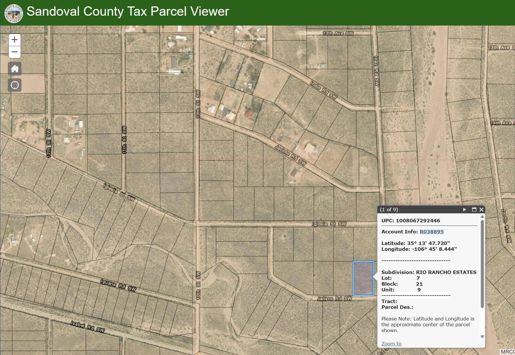 Rio Rancho, NM 87124,Lot 7 & 8 Jalisco RD SW