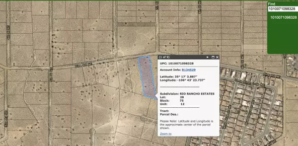 Rio Rancho, NM 87144,Pine (U12B75L28) RD NE