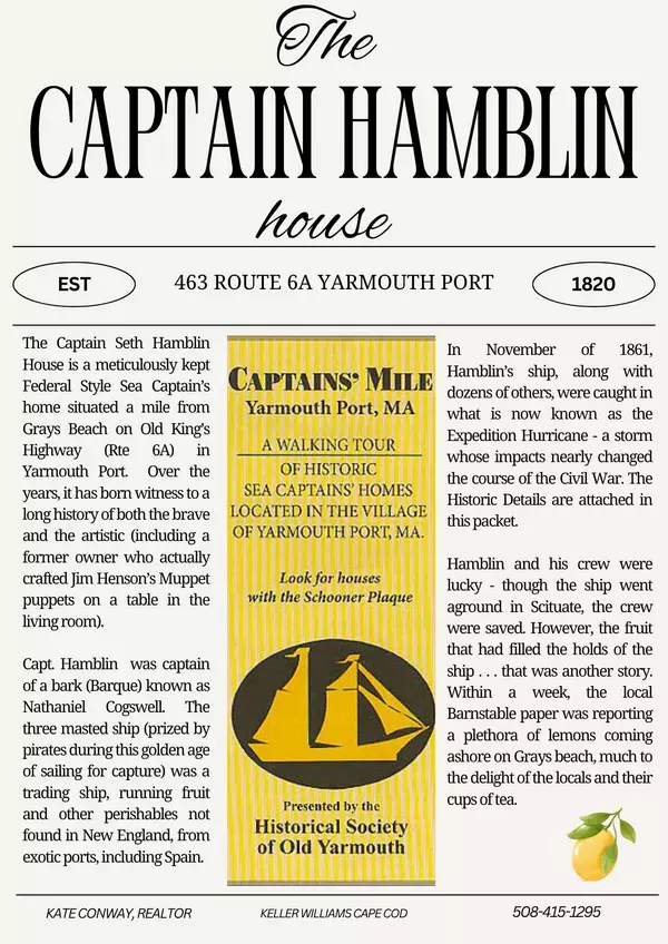 Yarmouth Port, MA 02675,463 Route 6A