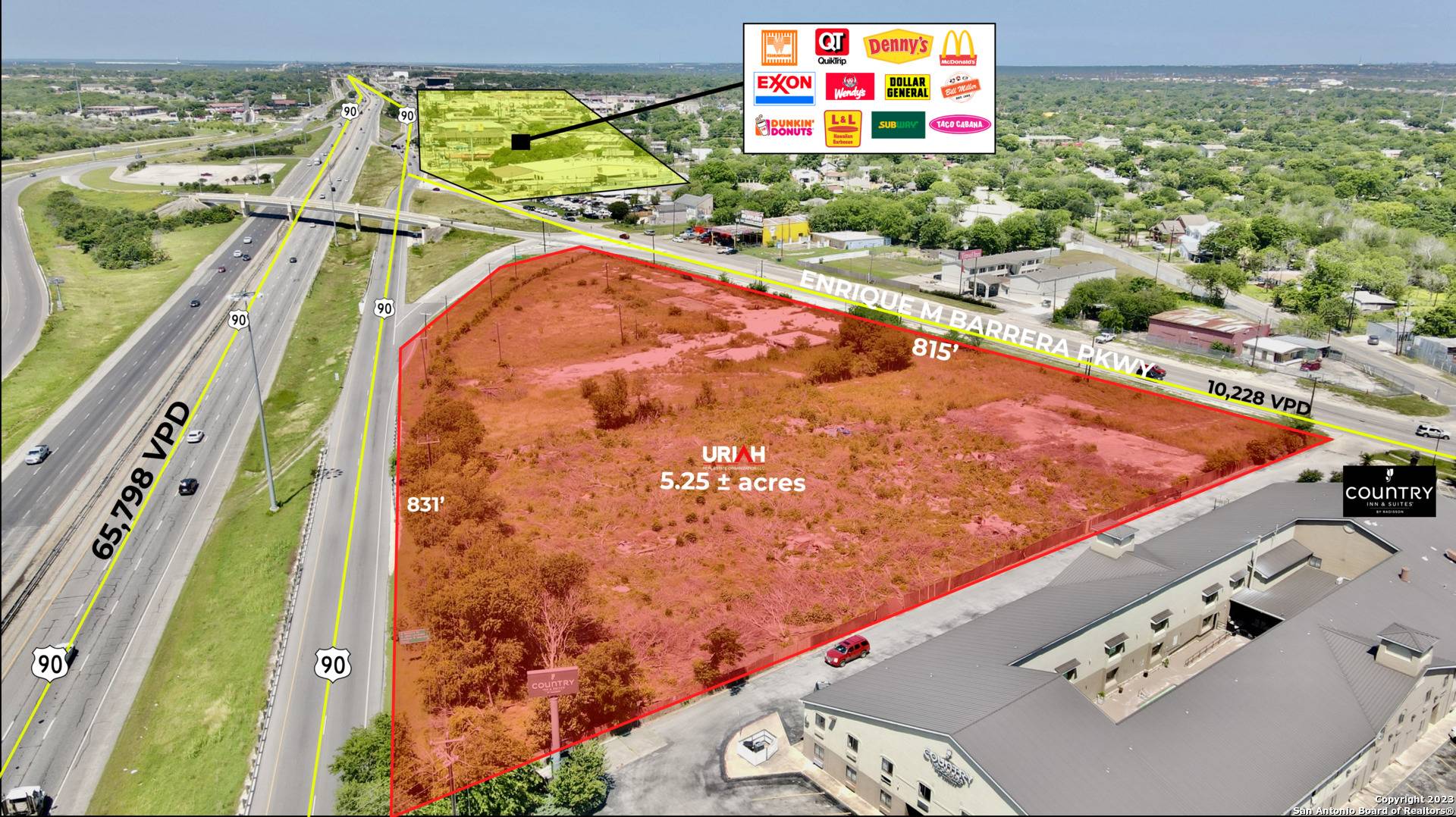 5.25 acres on Highway 90, San Antonio, TX 78230