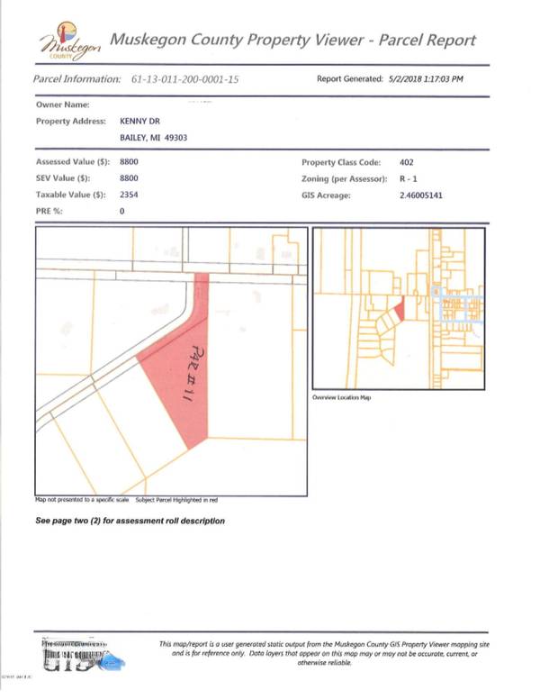 Bailey, MI 49303,Lot 11 Kenny Drive