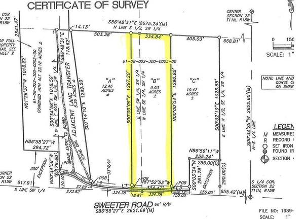 5880 Sweeter Road #Lot B, Twin Lake, MI 49457