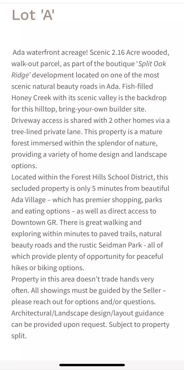 Ada, MI 49301,7520 Conservation NE Street #Lot A