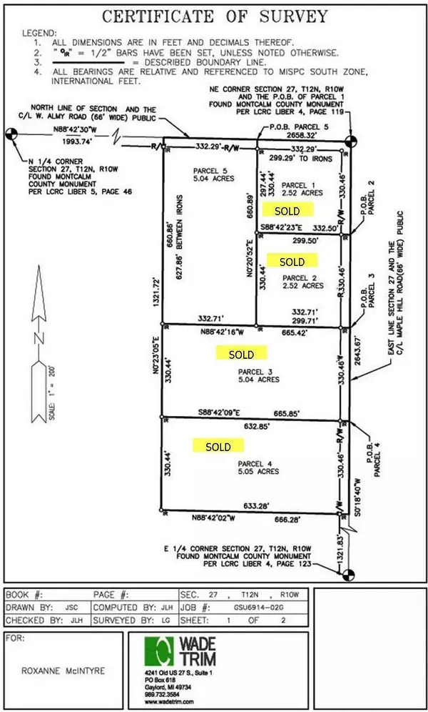 Parcel #5 Almy Road, Howard City, MI 49329