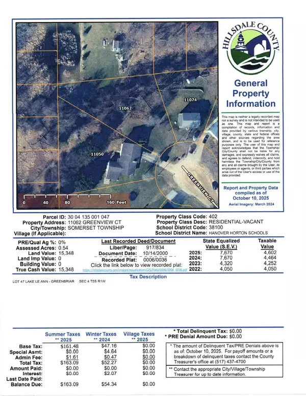 Jerome, MI 49249,11062 Greenview Court