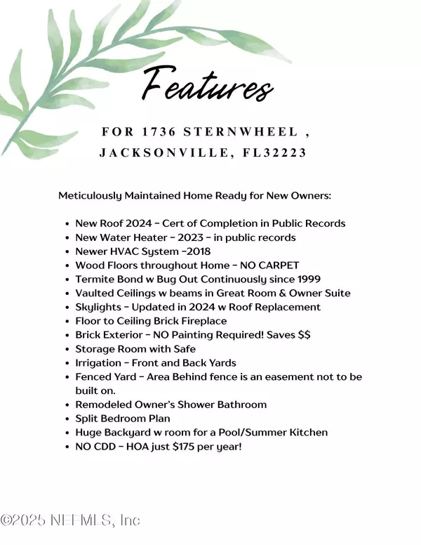 Jacksonville, FL 32223,1736 STERNWHEEL DR