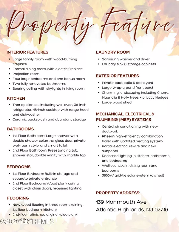 Atlantic Highlands, NJ 07716,139 Monmouth Avenue