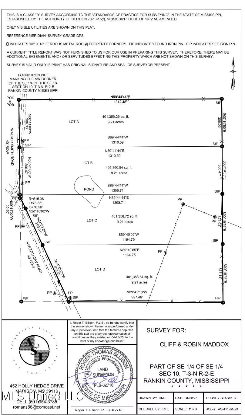 Florence, MS 39073,2 Walker Smith Road