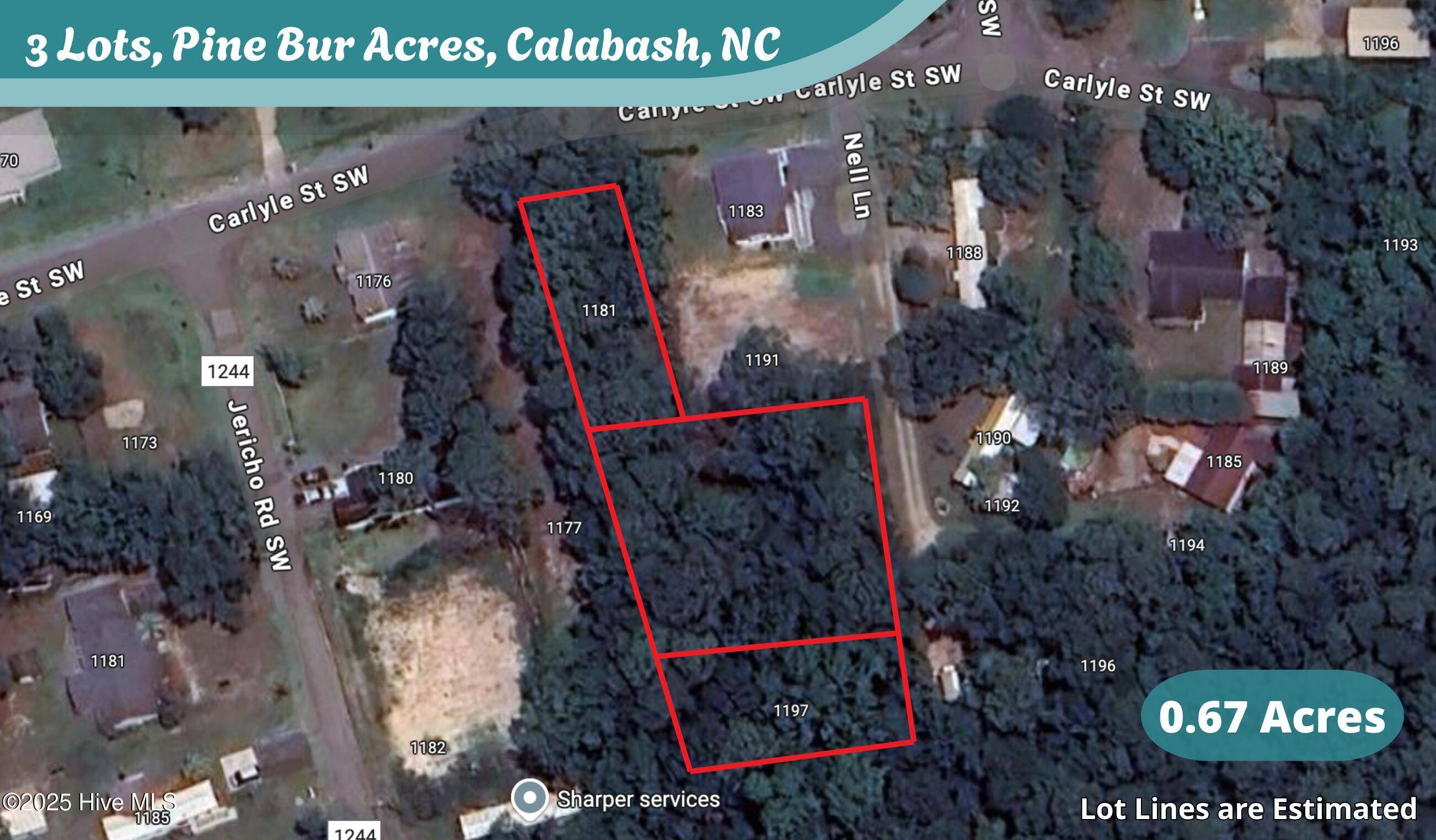 3 Lots Carlyle ST SW, Calabash, NC 28467