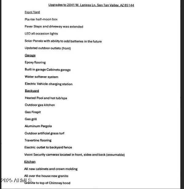 San Tan Valley, AZ 85144,2041 W LARISSA Lane