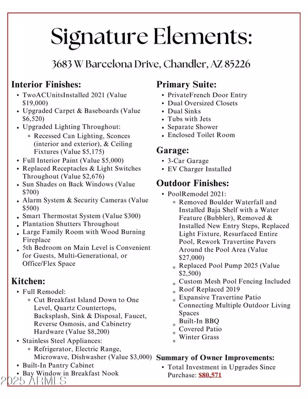 Chandler, AZ 85226,3683 W BARCELONA Drive