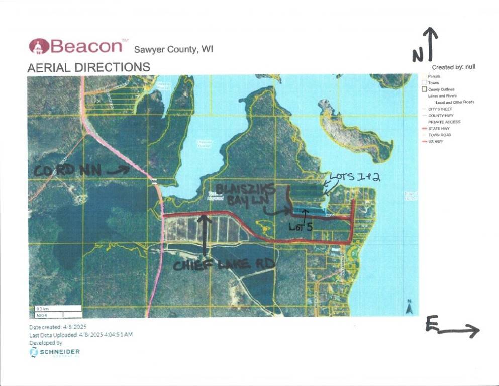 Hayward, WI 54843,Lot 5 XXX Blaiszik's Bay LN