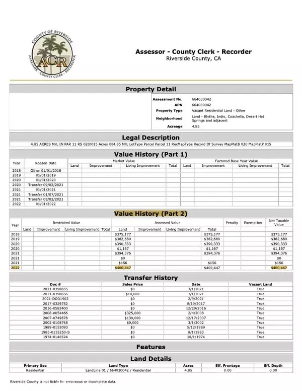 Desert Hot Springs, CA 92240,0 Scenic DR