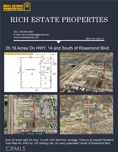 Rosamond, CA 93560,14 Hwy 20 Street West & Marie AVE