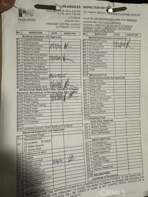 La Puente, CA 91744,829 Foxworth AVE