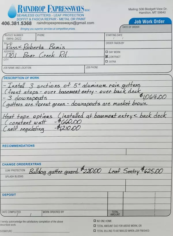 Potomac, MT 59823,1701 Bear Creek RD