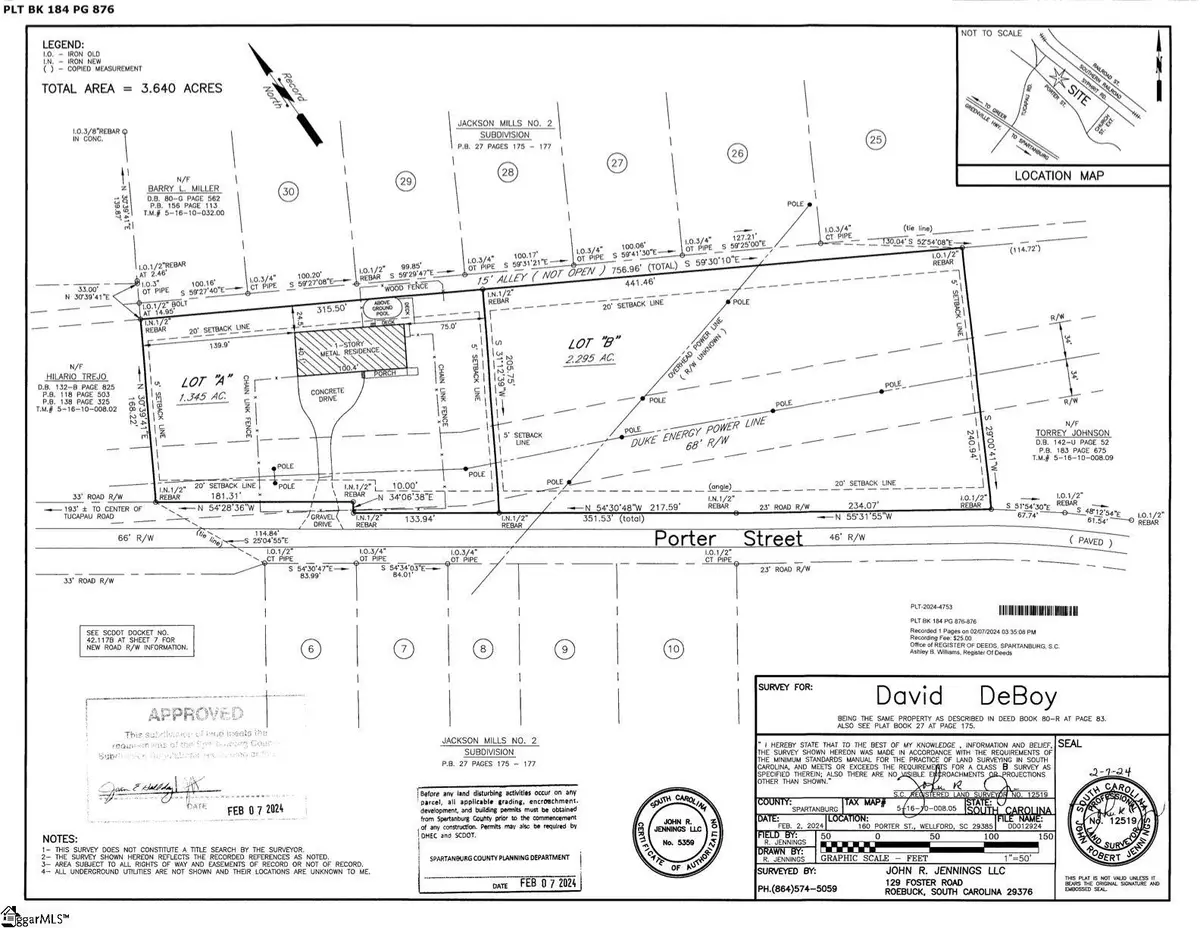 Wellford, SC 29385-9425,00 Porter Street