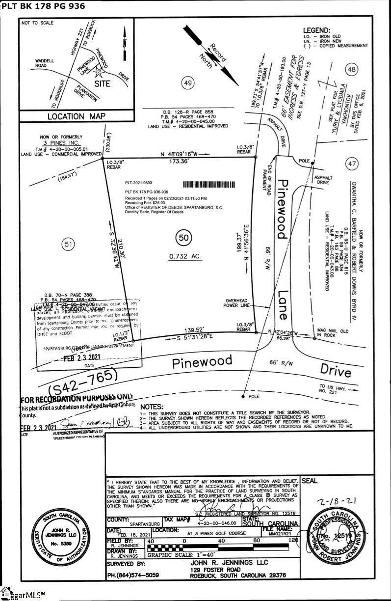Woodruff, SC 29388,00 Pinewood Drive