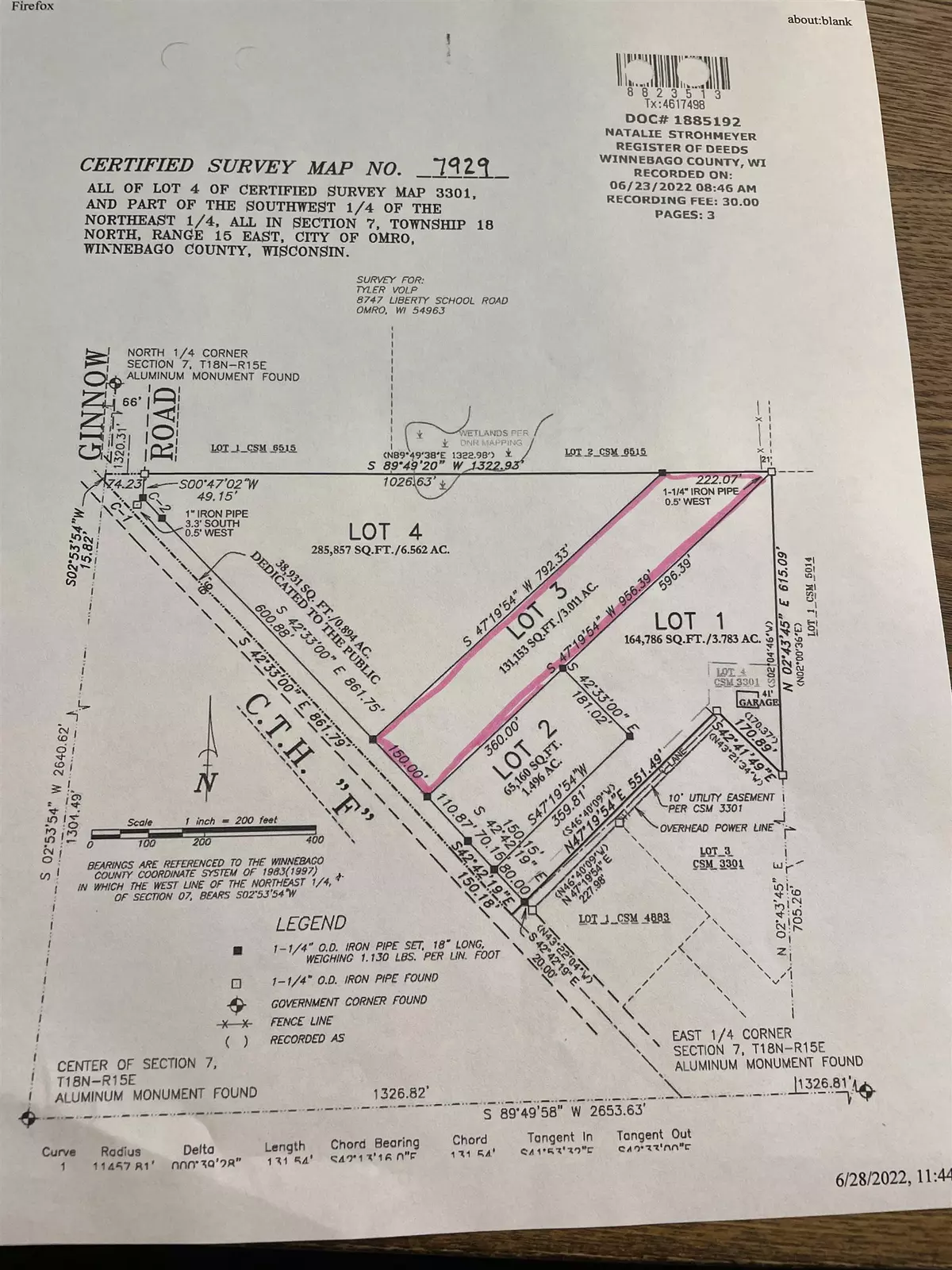 Omro, WI 54963,COUNTY RD F #3