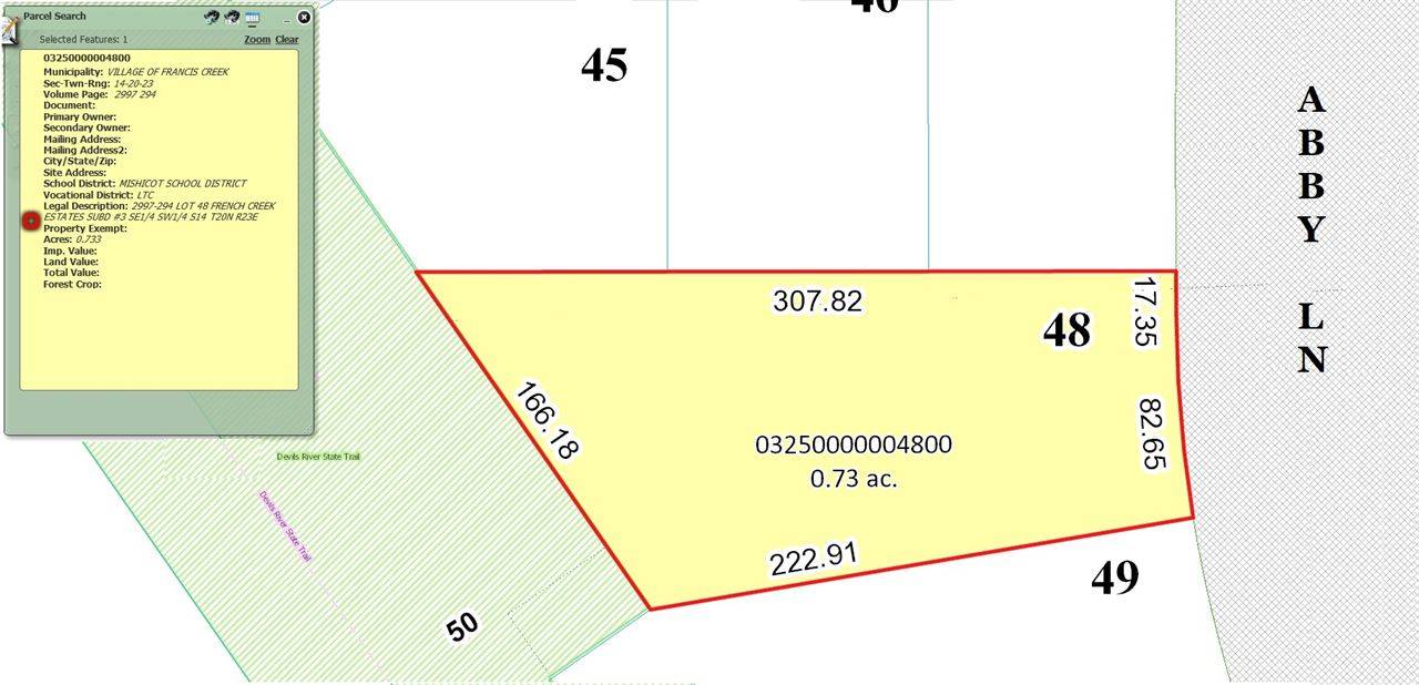 207 ABBY LN #48, Francis Creek, WI 54214