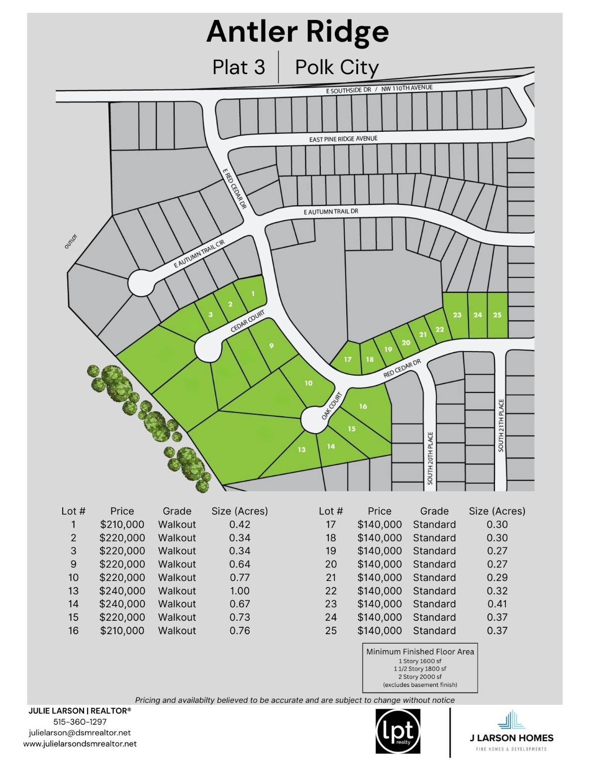 Lot 24 E Red Cedar Drive, Polk City, IA 50226