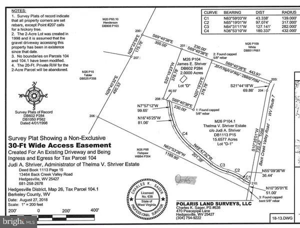 Hedgesville, WV 25427,LOT D-1 BACK CREEK VALLEY RD