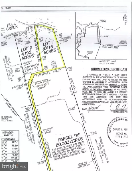 LOT 50A 4.41AC HULL HARBOR RD, Heathsville, VA 22473