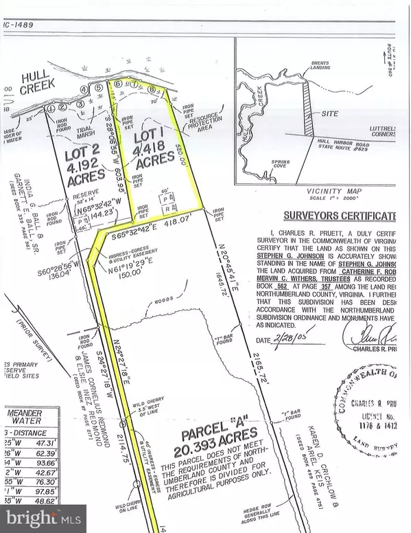 LOT 50A 4.41AC HULL HARBOR RD, Heathsville, VA 22473