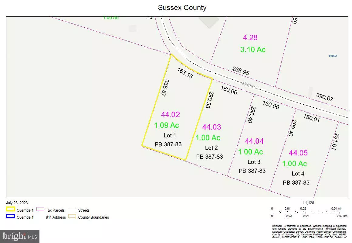 Georgetown, DE 19947,LOT #1 PARSONS ROAD