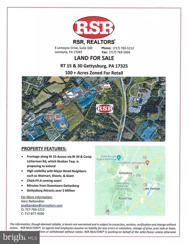 RT 15 & RT 30 CAMP LETTERMAN DRIVE, Gettysburg, PA 17325