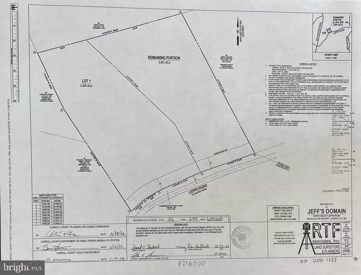 Westminster, MD 21158,LOT 1 LEPPO RD