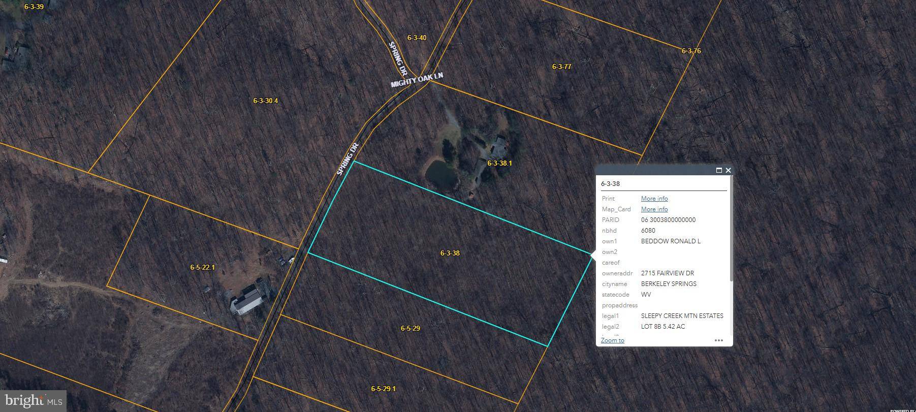 Berkeley Springs, WV 25411,SPRING DR LOT 8B