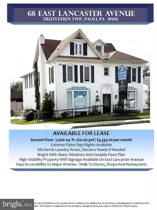 Paoli, PA 19301,68 E LANCASTER AVE
