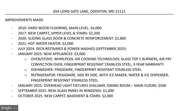 Odenton, MD 21113,654 LIONS GATE LN