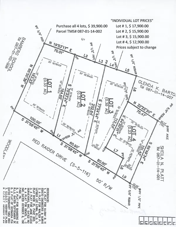 Bamberg, SC 29003,392 Red Raider Drive