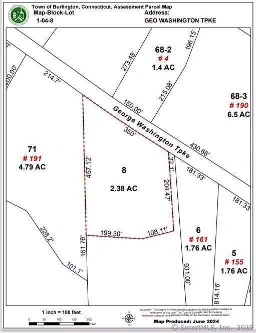 Burlington, CT 06013,Map Block # 1-04-8 (Lot 8 George Washington Turnpike